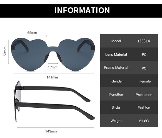 Zonnebril - Hartjes Zonnebril - Hart Zonnebril - Festival Bril - Rave Bril - Feestbril - Carnaval Bril - Evenementen Bril - Party Zonnebril - Heart Sunglasses - Bril - Geel - Yellow — afbeelding 5