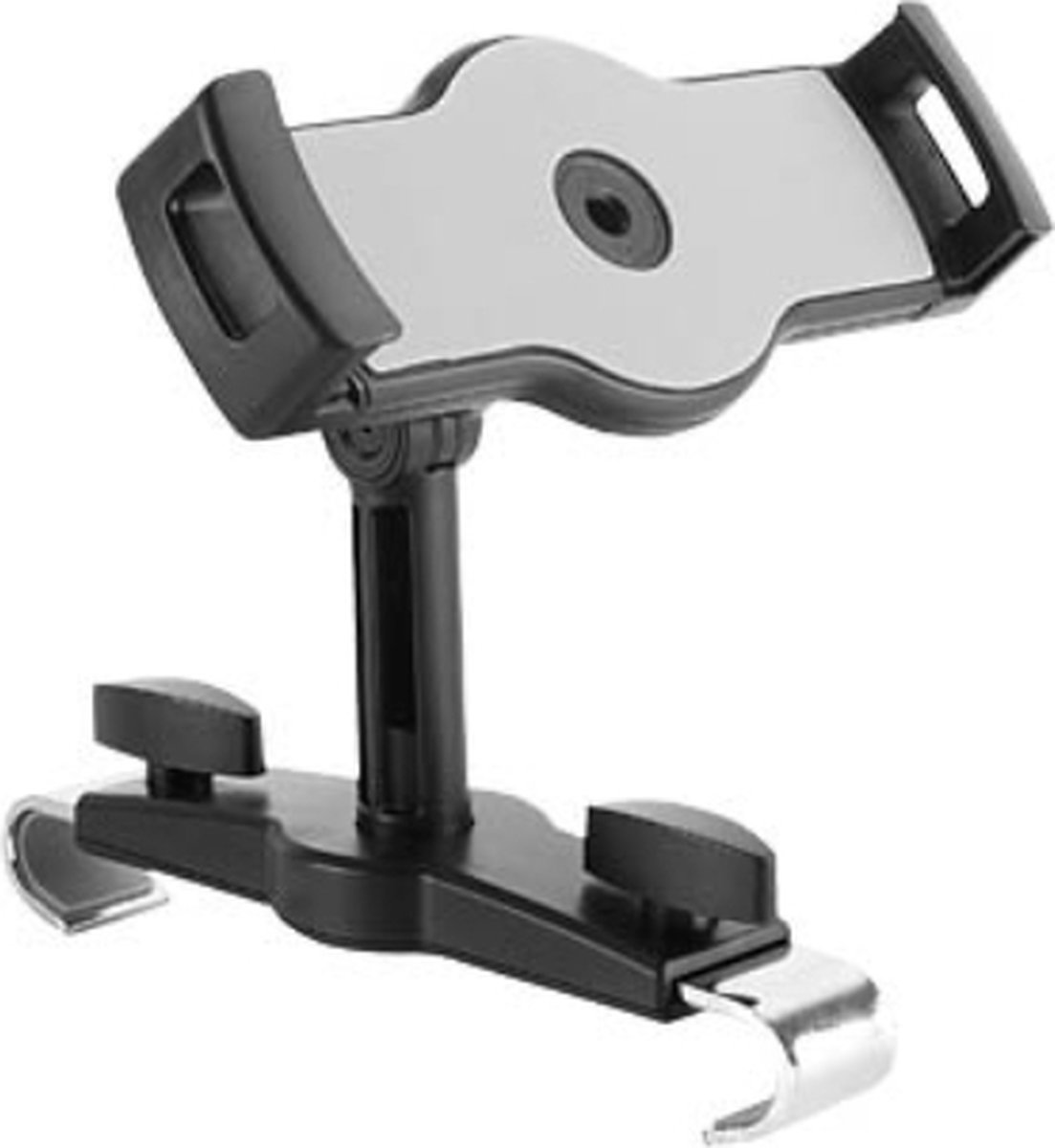FlexyStand Tablet Houder Hoofdsteun Auto - Uitschuifbaar tussen de Hoofdsteunen - Geschikt voor o.a. iPad en Telefoon - Universeel - Auto Accessories - Zwart