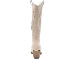 Smile Favorites® Dames Cowboylaarzen met Hak - Beige - Suedine - Maat 37 -