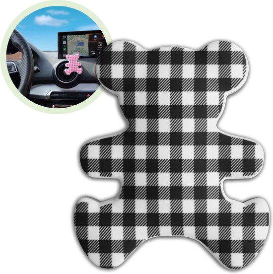 Mami Milano® désodorisant pour voiture ours en peluche - parfum Sandalo Nero - rechargeable - parfum de voiture - parfum de voiture - désodorisant de voiture