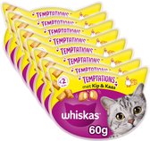 Whiskas Temptations Kattensnacks - Kip en Kaas - 8 x 60 gr