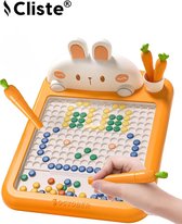 Cliste Nieuw Konijn Magnetisch Tekenbord - Met Konijnwortelpen en Leuke Kaarten - Educatief Speelgoed - Kindertablet - Tekentafel - Voor Kinderen - Magnetisch Speelgoed