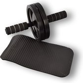 Discountershop Roue d'exercice abdominale avec tapis pour genoux – Roller abdominal – Entraîneur abdominal – Plastique – Multi – 25 x 25 x 2,5 cm