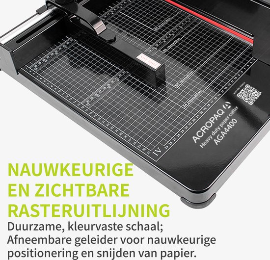 GENIE Hendelsnijder GH 05 | papiersnijder A4 | papiersnijmachine voor papier, foto's en karton | snijmachine papier met aanslaglijnen en aandrukrail | papiersnijder