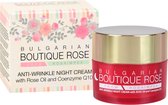 Boutique Rose Nachtcrème voor Vrouwen - Rozenolie en Q10 - Anti-rimpel & Anti-aging - met Vitamine E - 45ML