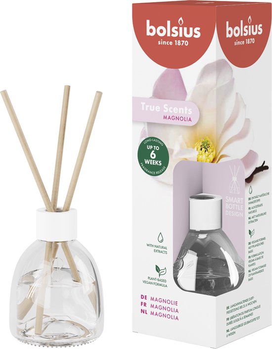 Bolsius True Scents - Bâtons parfumés - Magnolia - 6 pièces - Pack économique - 60 ml