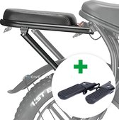 Dowe Bike - Fatbike Achterzitje + Voetsteuntjes - OUXI V8 Achterzitje - Fatbike Accessoires - Fatbike Onderdelen