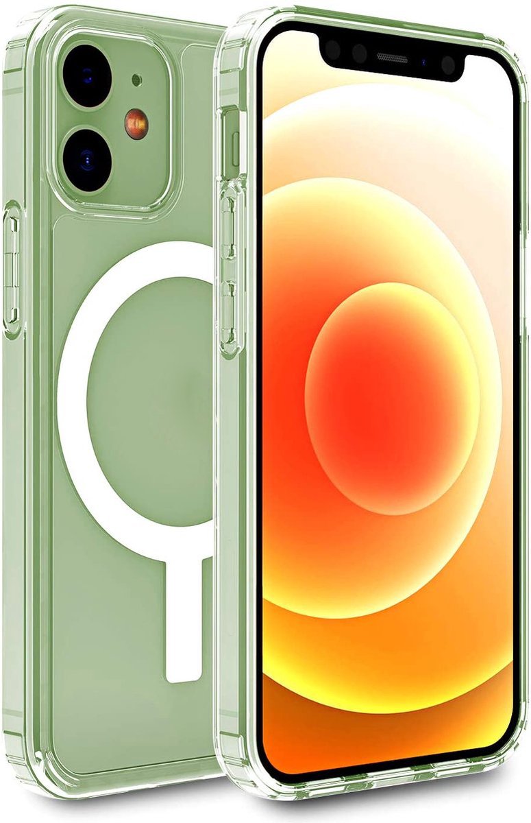 Telefoonhoesje - Geschikt voor iPhone 12 Mini Hoesje - Magnetisch - Transparant - Military Grade - Transparant
