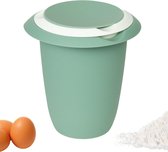 Pot Quirl avec couvercle en deux parties, 1 l, avec bec verseur, plastique, vert menthe/blanc, 3151227M