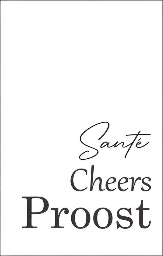Feestelijke Forex Tekstplaat 'Proost, Cheers, Santé' - Perfect Cadeau 20x30cm - NUUW at home