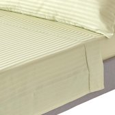 Homescapes - Damast laken zonder elastiek 178 x 255 cm, limoengroen - 100% Egyptisch katoen