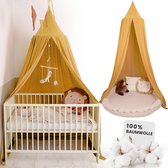 baldakijn kinderkamer - 100% katoen mousseline - hemel voor babybed, kinderbed of knuffelhoek - babykamer decoratie - cadeau voor meisjes en jongens