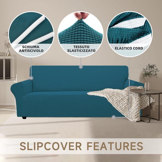 Ystyle Stretch Bankhoes 1 Zit, Elastische Bankhoezen Voor Woonkamer, Universele Rekbare Armsteun Sofahoes, Krasbestendig Meubelhoes Voor Bank, Zand