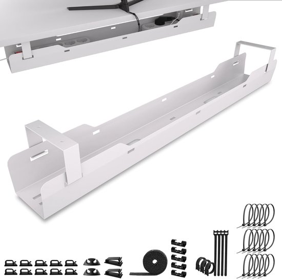 D-line kabelgoot zelfklevend halfrond 50x25mm 1,5m wit aanbieding bij