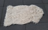 Imitatie schapenvacht - 100 x 60 cm creme