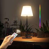 Solar Tafellamp LED - Zonne-Energie Buitenlamp Dimbaar USB-C Oplaadbaar