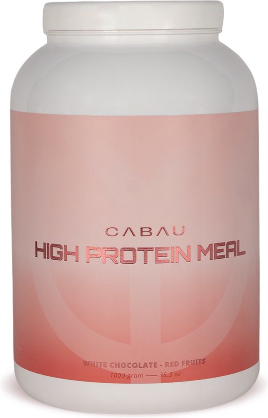 Cabau Lifestyle - High Protein Meal - Hoogwaardige maaltijdvervanger - Maaltijdshake - 12 maaltijden - White Choco & Red Fruits