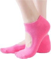 IBBO Shop - Premium Anti Slip Yoga Sokken - katoen sokken - Pilates - Piloxing - Ballet - dans sokken - maat 35 tot 40 - 1 paar - Roze
