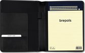 Brepols - Maverick - Dossier d'écriture DALLAS A5 avec bloc-notes - Cuir véritable - Zwart