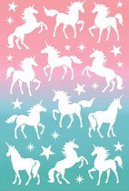 Unicorn Stickers met Glitters - Stickervel Unicorn met Glitters - Glitterstickers Unicorn - Stickers Meisjes - Stickers Kind - Knutselen Meisjes