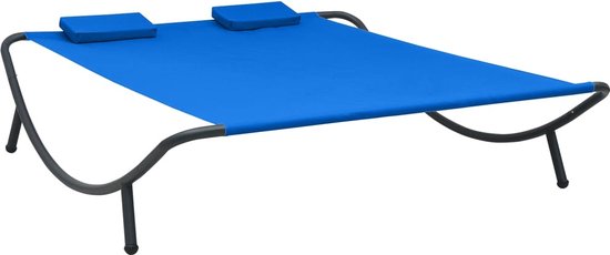 vidaXL-Loungebed-stof-blauw