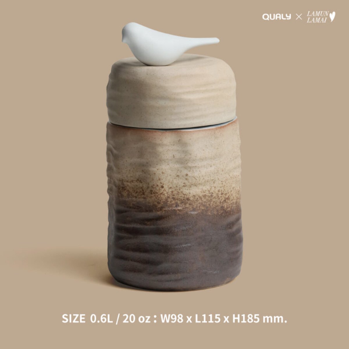 Goedkoopste Qualy x LAMUN LAMAI - Groen Fles 0.6L “Deskscape Bottle” W98 x L115 x H185 mm 600 gr