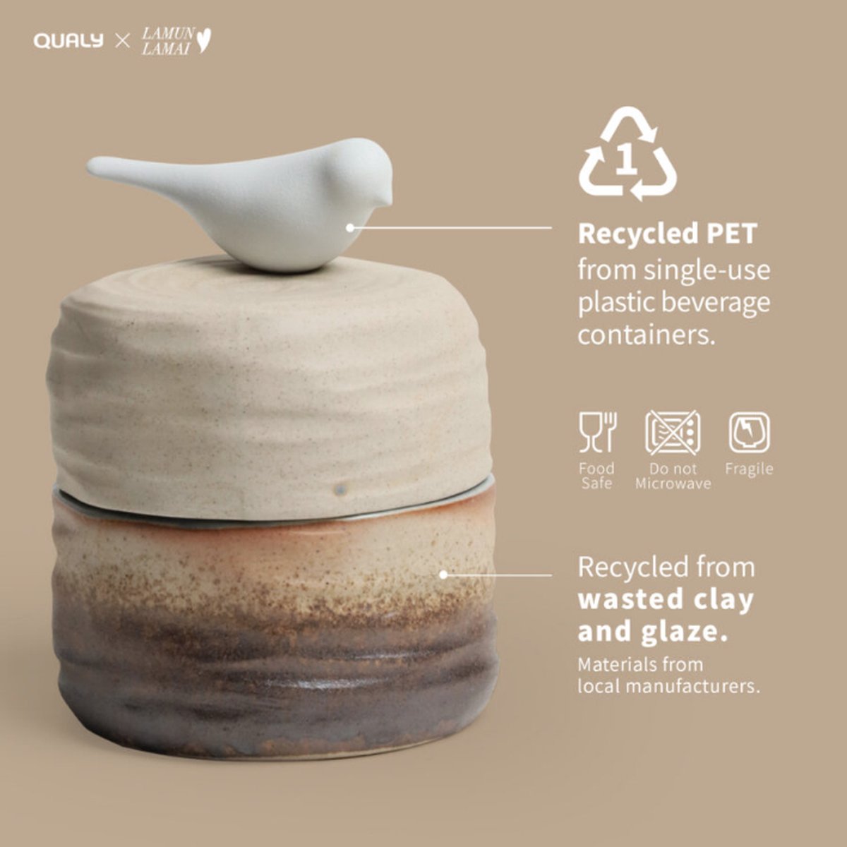 Goedkoopste Qualy x LAMUN LAMAI - Groen Fles 0.3L “Deskscape Cup” W92 x L115 x H112 mm 500 gr