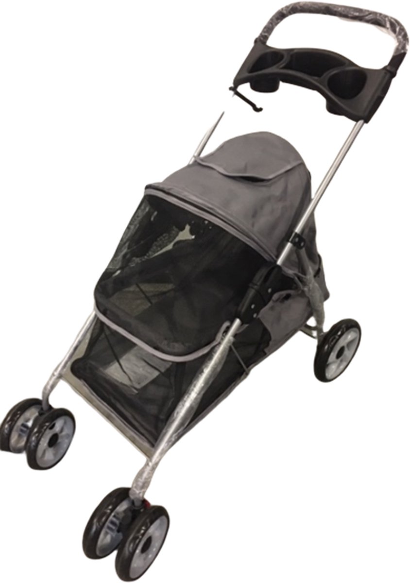 Bol.com TOPMAST HONDENBUGGY SWIFT 4 WIELEN ANTRACIET 94 X 46 X 91,5 CM aanbieding