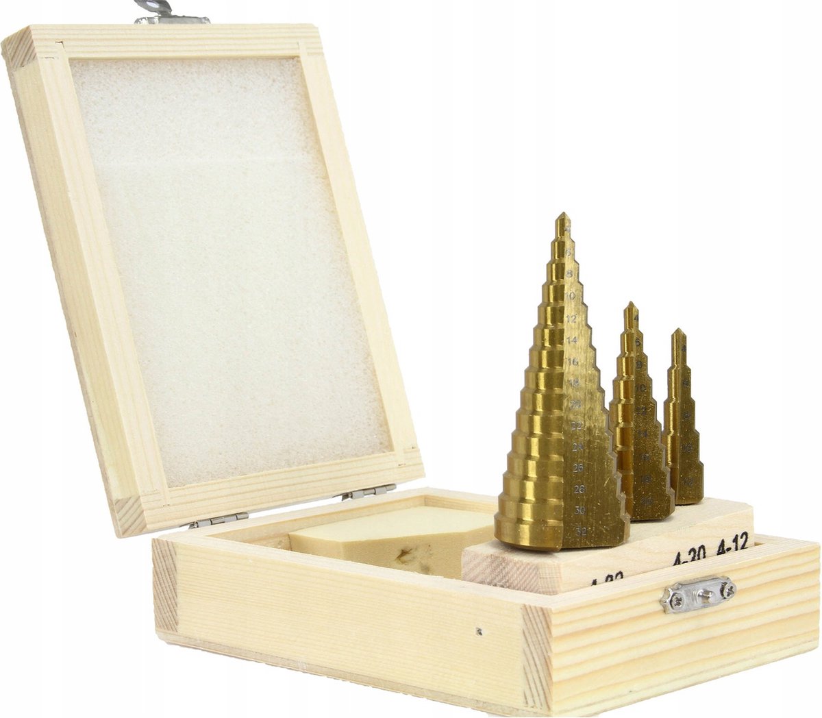 Stappenboor set 4-12mm 4-20mm 4-32mm HSS Staal - Trappenboor set - Verzinkboor
