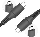 Câble iMoshion USB C vers USB C - 2 mètres - Chargeur rapide et synchronisation des données - Câble de charge - Matériau tressé robuste - Zwart