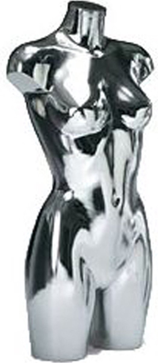 Italiaanse dames torso's in zilver met chromen dop