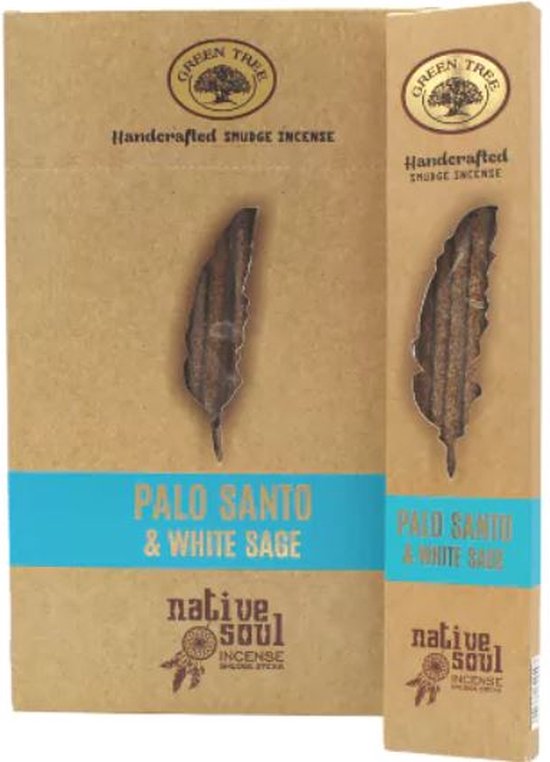 Native Soul - Palo Santo White Sage - Smudge - Wierook - Green Tree - doos 12 stuks