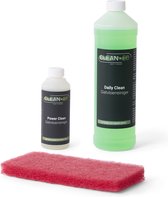 Cleanec Gietvloer Reinigers Daily Clean 1 Liter + Power Clean Tester 250ml + Rode Reinigingspad