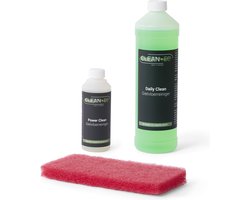 Cleanec Gietvloer Reinigers Daily Clean 1 Liter + Power Clean Tester 250ml + Rode Reinigingspad