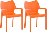 2er SET chaise empilable Davi Oranje