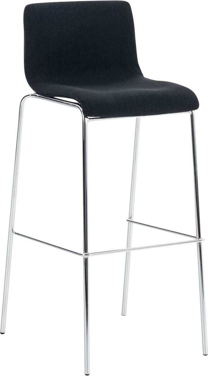 CLP Hover Barkruk - Stof zwart chroom