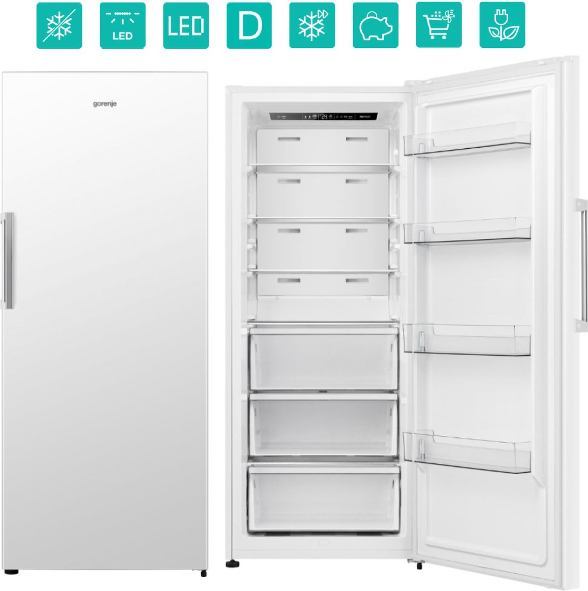 Gorenje FNC717 DAW 5 Vrieskast 172 cm hoog 70CM breed...No Frost