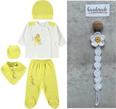 Tweety happy day 5-delige baby newborn kleding set - Fopspeenkoord cadeau - Newborn set - Babykleding - Babyshower cadeau - Kraamcadeau
