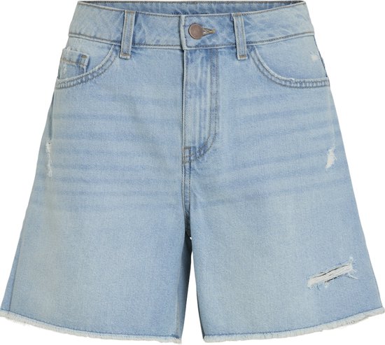 Vila Broek Vicam Hw Cut Hem Shorts Lbd/r 14095338 Light Blue Denim Dames Maat - W44