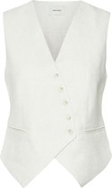 Vero Moda Vest Vmflorence Sl Linen Waistcoat 10306673 Birch/melange Dames Maat - W38