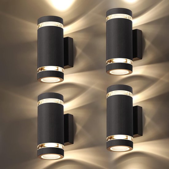 LED Wandlamp Buiten - Tweezijdig - 9,5W - 3000K - IP54 - Antraciet - Geschikt voor Binnen en Buiten