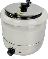 HCB® - Professionele Horeca Soepketel - 10 liter - 230V - Elektrisch - Warmhoudketel - soep ketel - 32x32x36 cm (BxDxH) - 9 kg