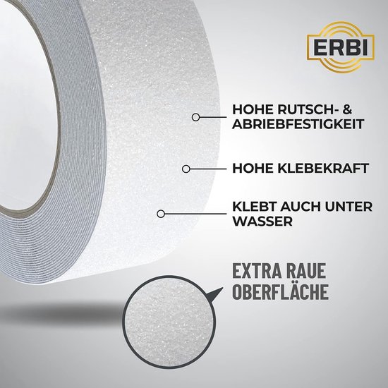 GOMETY Anti-slip plakband licht op in het donker, 5 cm x 10 m antislipband, zelfklevend, veiligheidsplakband, waterdicht, antislip, fluorescerend plakband, gloeit in het donker