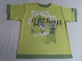 T shirt - Korte mouw - Jongens - Geelgroen , groen - Skate - 4 jaar 104