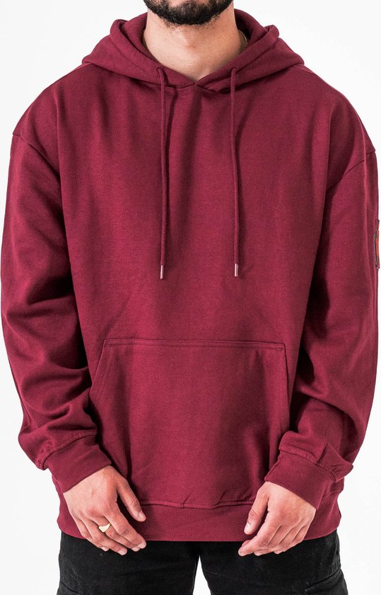 DMNDBK AMSTERDAM - Unisex oversized hoodie - Burgundy - maat M