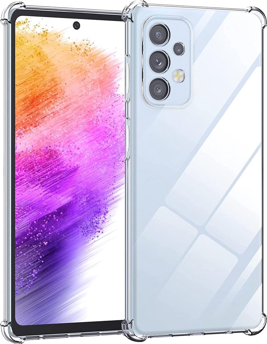 Shock proof Hoesje Geschikt voor: Samsung Galaxy A73 5G - Anti -Shock Silicone - Transparant