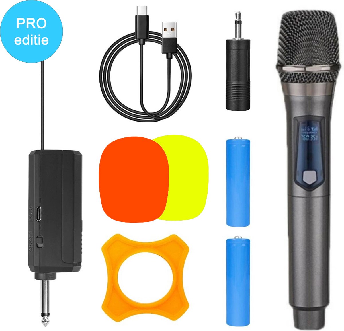 TechEssentials Oplaadbare Draadloze Microfoonset - USB-C | Karaoke - Muziek - Studio