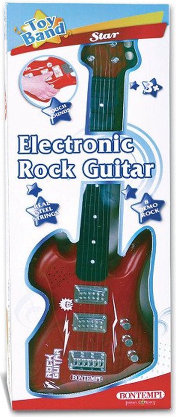 Bontempi | Rock On - Guitare Electronique avec Microphone avec Entrée MP3 pour Performances Uniques, Rose