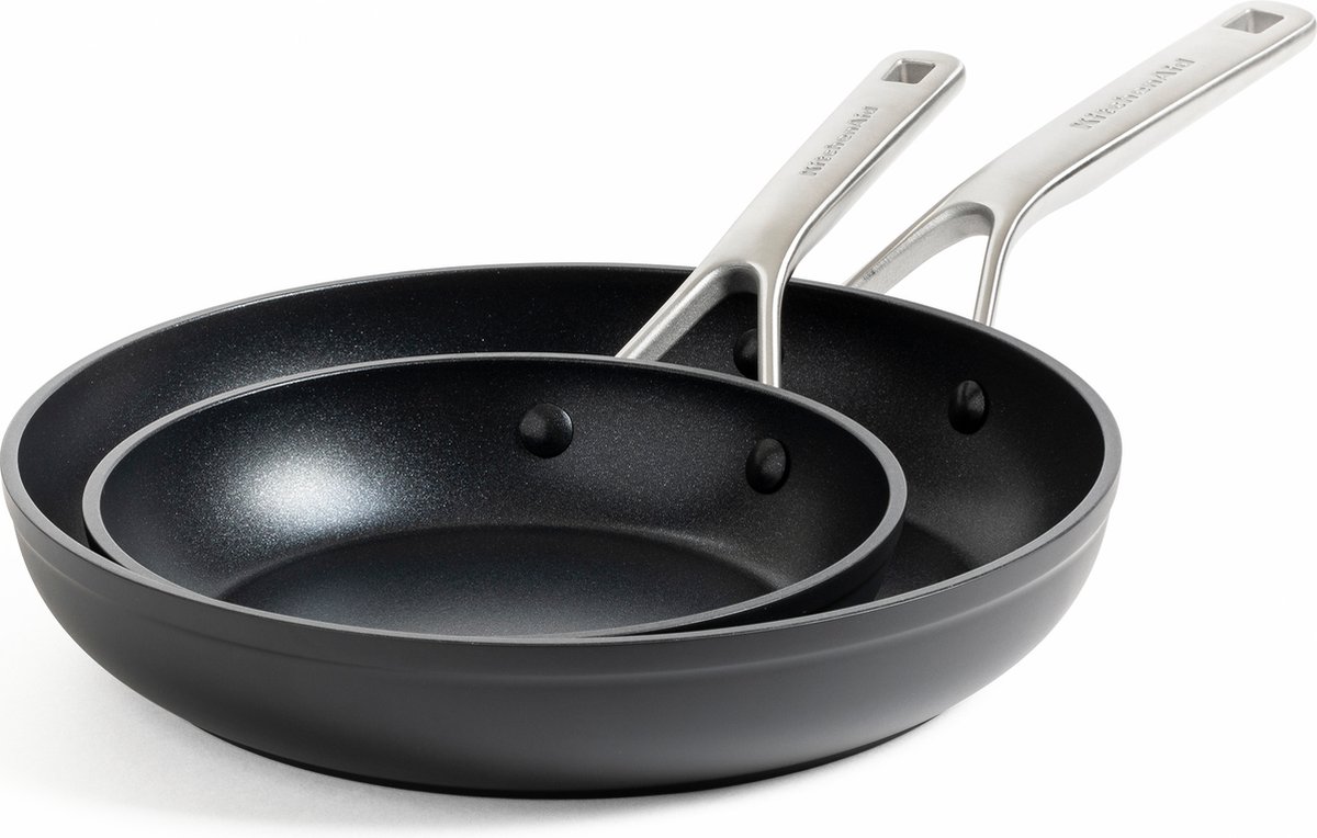 KitchenAid Forged Hardened Aluminium 2-Delige Braadpan Set 20cm - 28cm