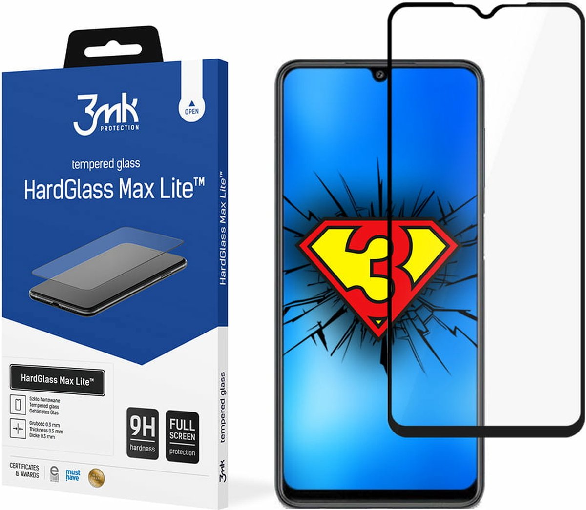 Samsung Galaxy M22 Black - 3mk HardGlass Max Lite